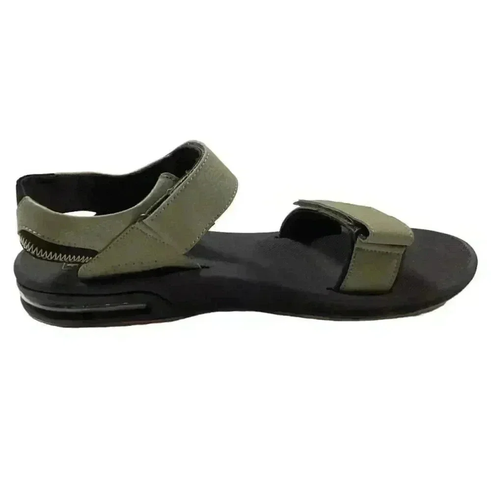 Reef Fanning Baja Mens 13 Strap Sandals Green Olive Faux Leather Vegan NEW